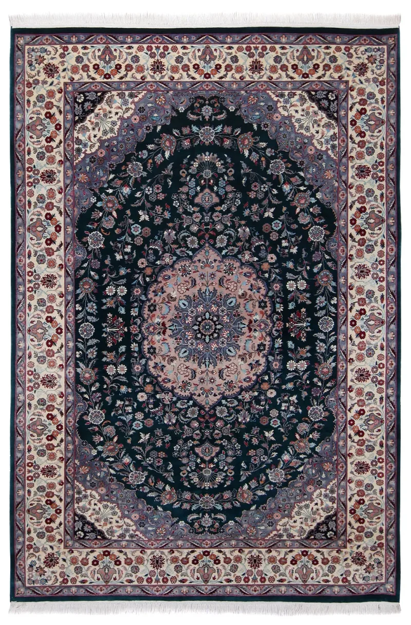 Pakistani-One of a Kind Tabriz Ivory  -  6'  x  9' 