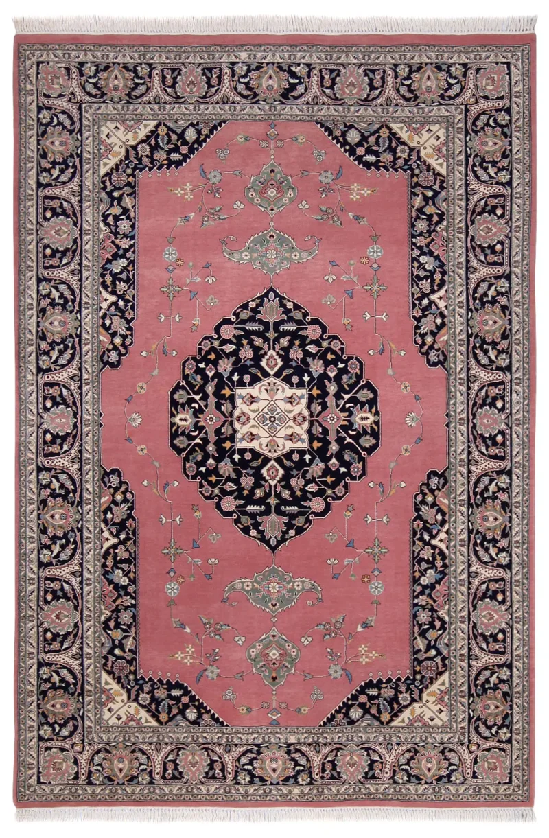 Pakistani-One of a Kind Tabriz Navy  -  6' 1'' x  9' 1''