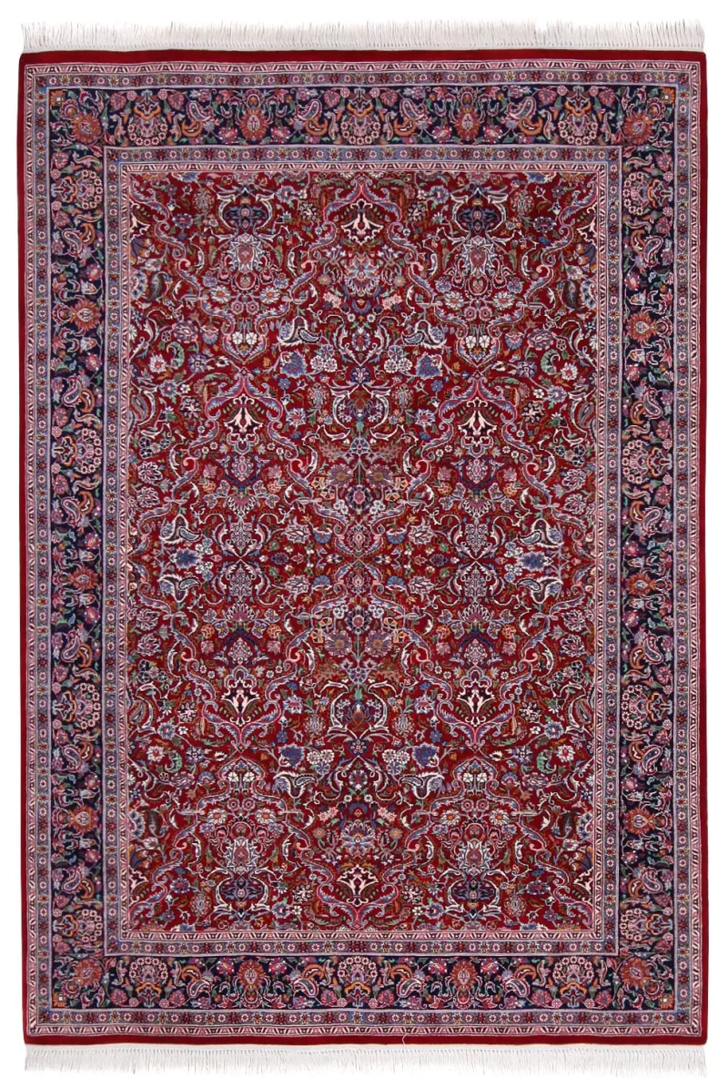 Pakistani-One of a Kind Tabriz Navy  -  6'  x  9' 