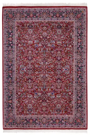 Pakistani-One of a Kind Tabriz Navy - 6' x 9'