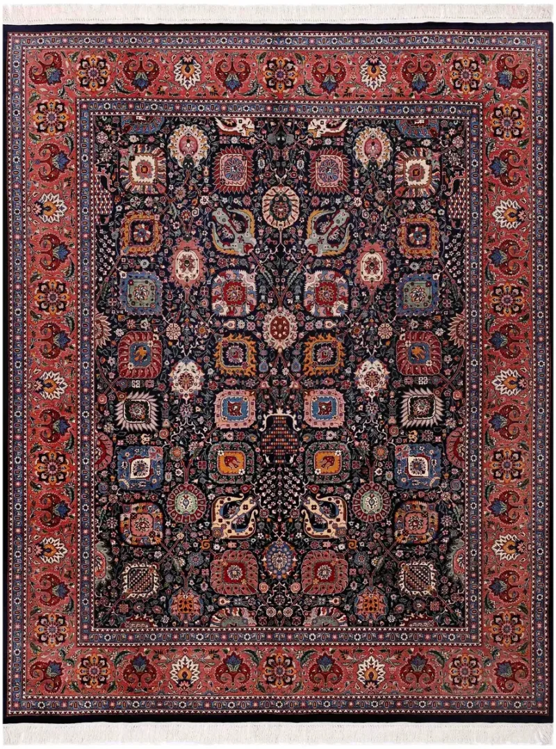 Pakistani-One of a Kind Tabriz Navy  -  8' 1'' x  10' 3''