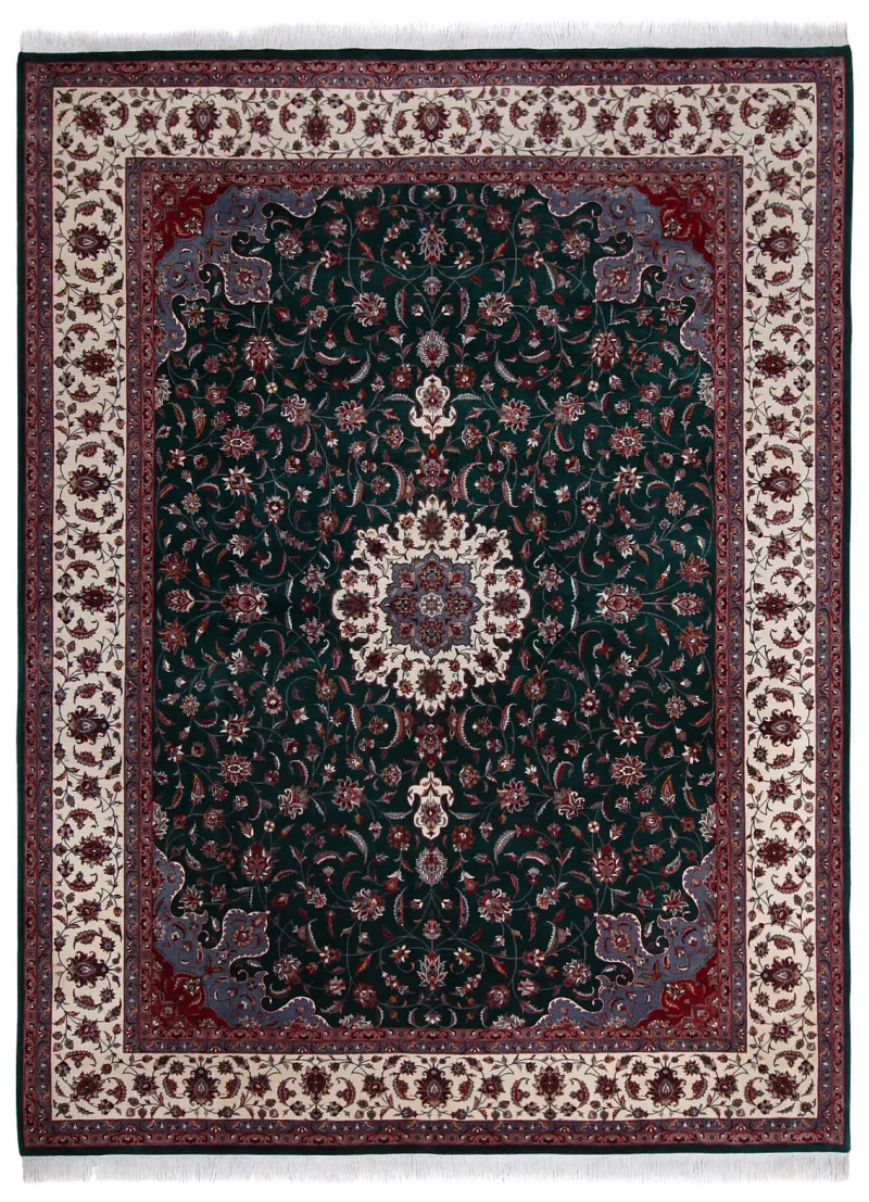 Pakistani-One of a Kind Tabriz Ivory  -  9' 2'' x  12' 2''