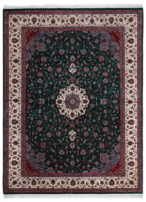 Pakistani-One of a Kind Tabriz Ivory - 9' 2'' x 12' 2''