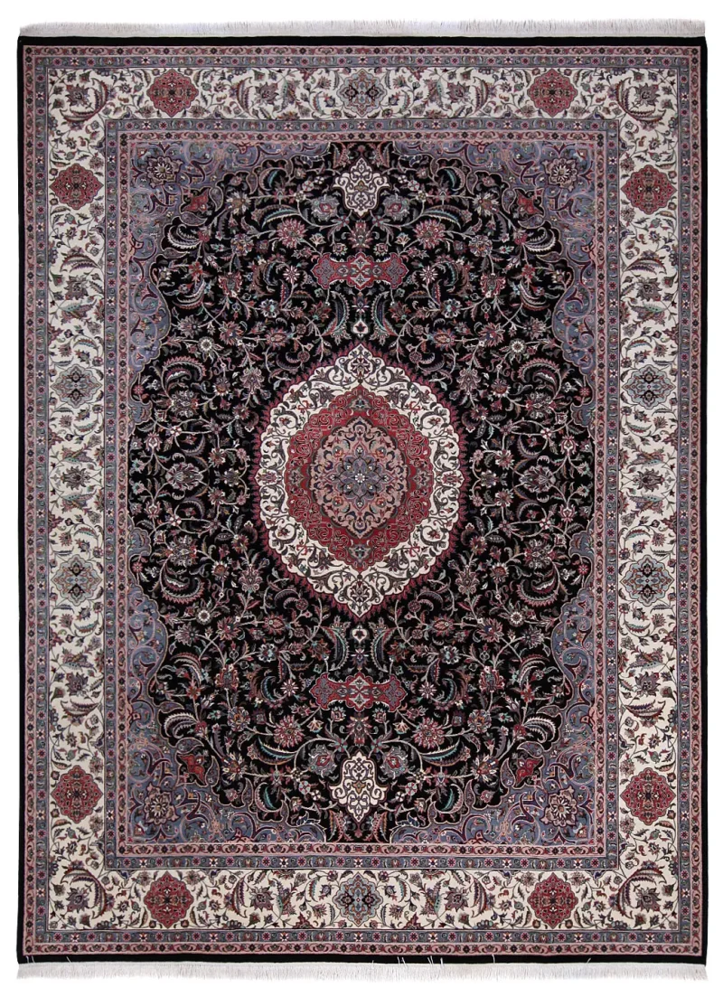 Pakistani-One of a Kind Tabriz Ivory  -  9'  x  12' 