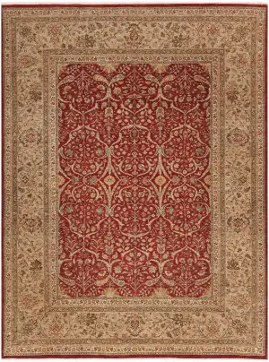Pakistani-One of a Kind Tabriz Red - 8' 10'' x 11' 8''