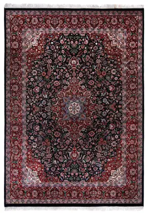 Pakistani-One of a Kind Tabriz Red - 9' 2'' x 12' 6''