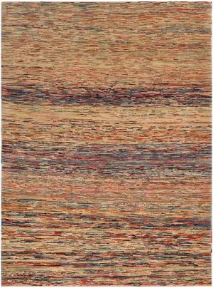 Pakistani-One of a Kind Transitional Tan/Multi - 7' 3'' x 10' 6''