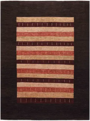 Pakistani-One of a Kind Transitional Brown - 8' 11'' x 11' 6''