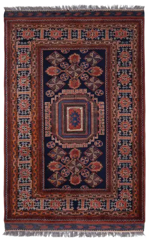 Pakistani-One of a Kind Turkmen Red - 4' 5'' x 7'