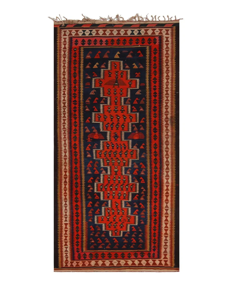 Persian Kilim Kilim Navy/Multi  -  4' 8'' x  10' 1''