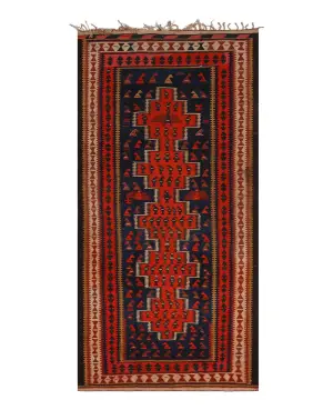 Persian Kilim Kilim Navy/Multi - 4' 8'' x 10' 1''
