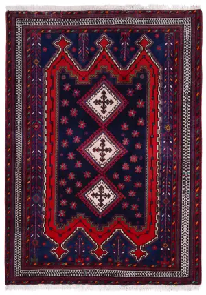 Persian-One of a Kind Afshar Blue - 5' 1'' x 7'