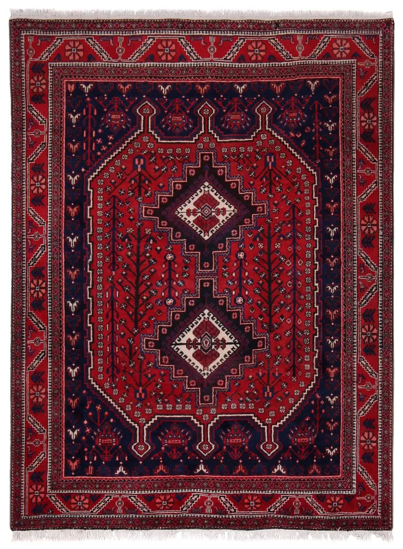 Persian-One of a Kind Afshar Navy  -  4' 11'' x  6' 7''