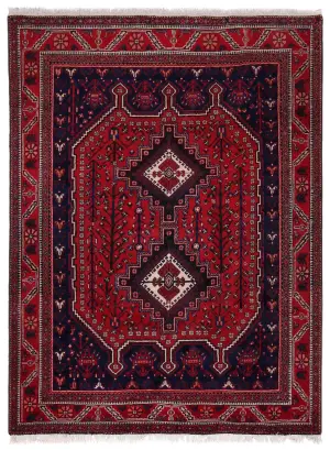 Persian-One of a Kind Afshar Navy - 4' 11'' x 6' 7''