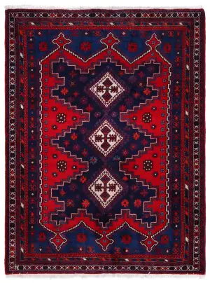 Persian-One of a Kind Afshar Navy - 4' 11'' x 6' 7''