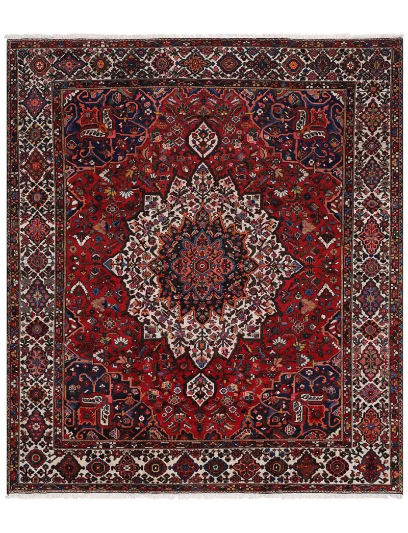Persian-One of a Kind Bakhtiari Red/Ivory  -  10' 7'' x  12' 3''