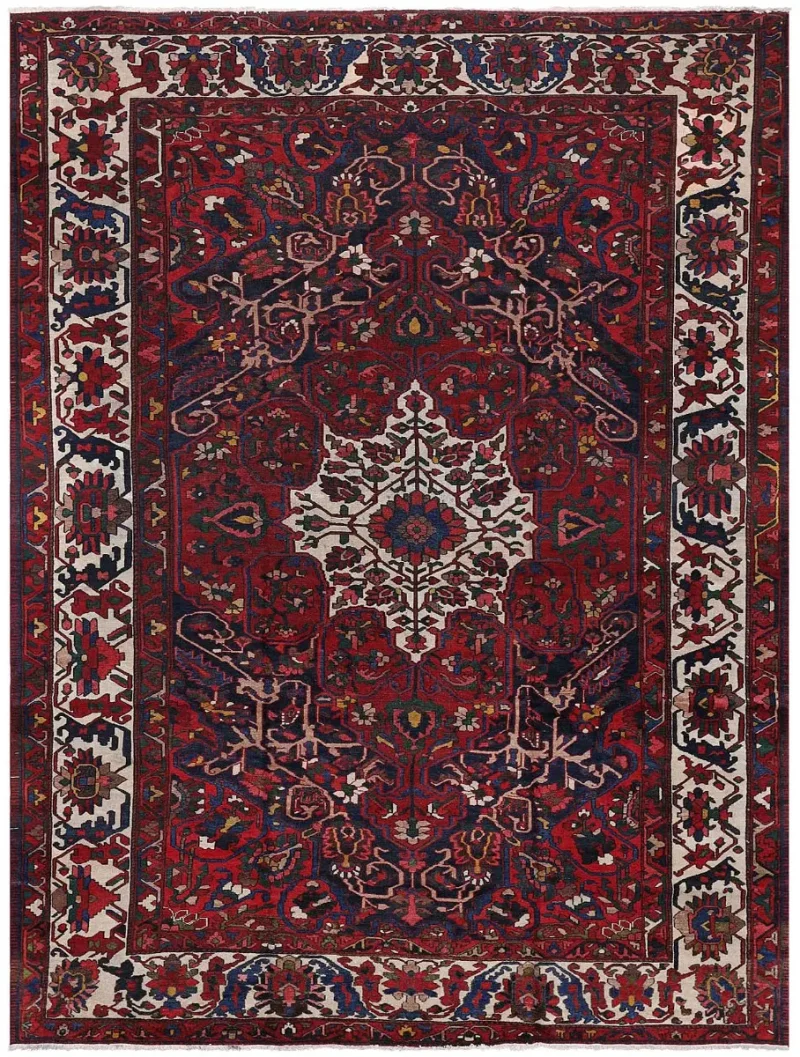 Persian-One of a Kind Bakhtiari Red/Ivory  -  10' 3'' x  14' 2''