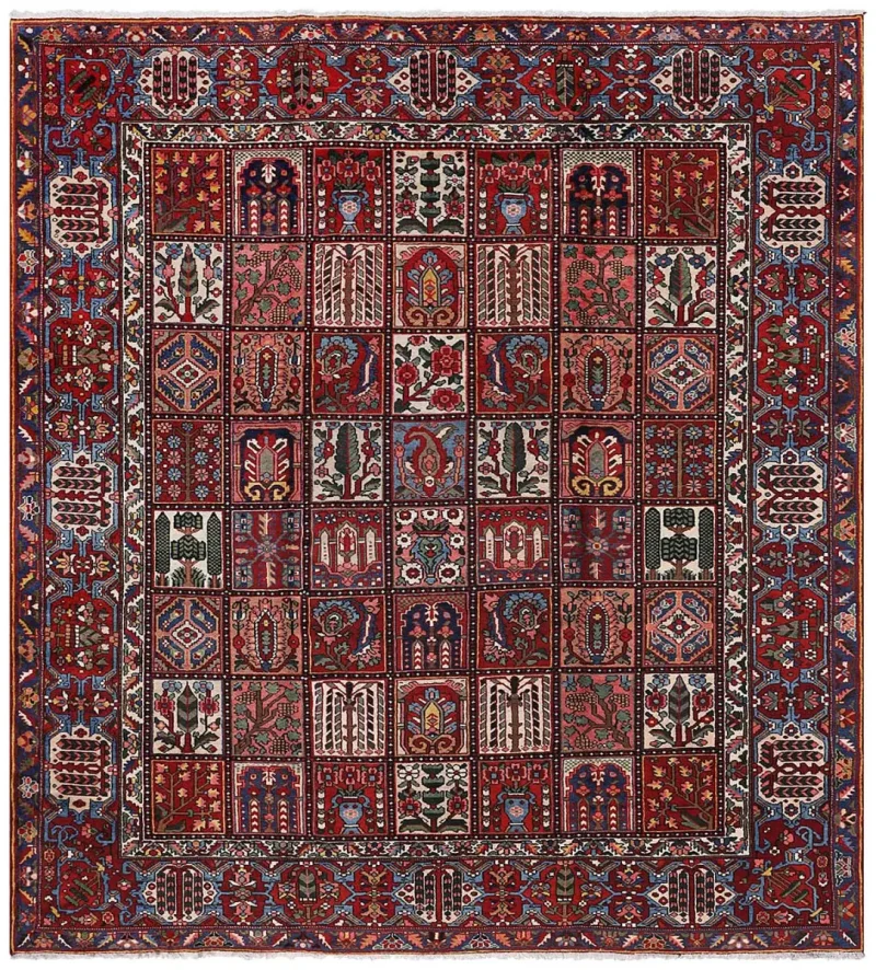Persian-One of a Kind Bakhtiari Red/Multi  -  11' 3'' x  12' 1''
