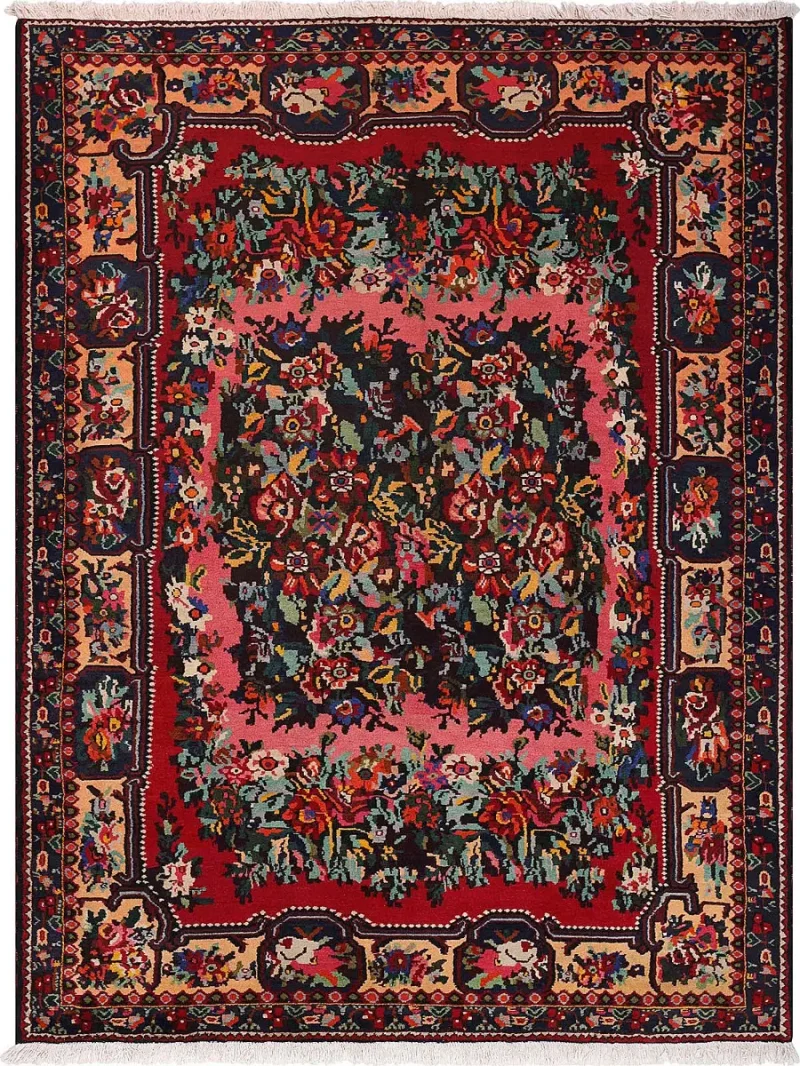 Persian-One of a Kind Bakhtiari Navy/Multi  -  7' 3'' x  9' 10''