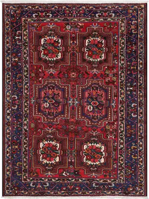 Persian-One of a Kind Bakhtiari Red/Navy - 7' 3'' x 10' 3''