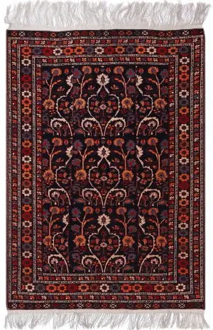 Persian-One of a Kind Balouch Navy/Multi - 4' 5'' x 6' 5''