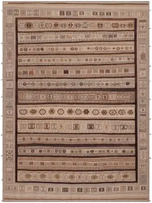 Persian-One of a Kind Balouch Khaki - 8' 2'' x 11' 4''