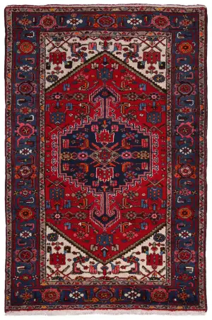 Persian-One of a Kind Bidjar Teal - 4' 5'' x 6' 8''