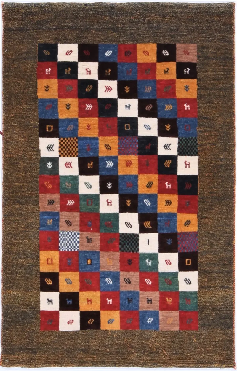 Persian-One of a Kind Gabbeh Multi  -  2' 11'' x  4' 3''