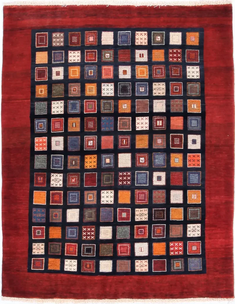 Persian-One of a Kind Gabbeh Multi  -  5' 2'' x  6' 7''