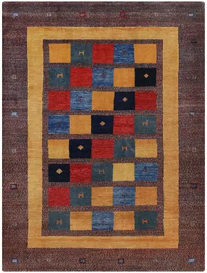 Persian-One of a Kind Gabbeh Multi - 5' 1'' x 7'