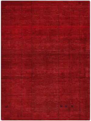 Persian-One of a Kind Gabbeh Red - 5' 8'' x 8' 2''