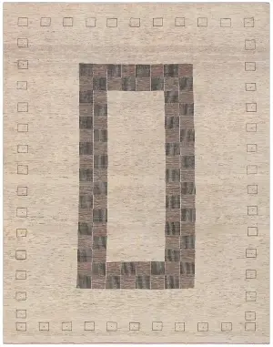 Persian-One of a Kind Gabbeh Beige - 7' 5'' x 9' 5''