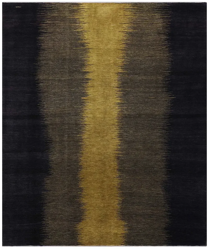 Persian-One of a Kind Gabbeh Black/Gold  -  8' 2'' x  9' 7''