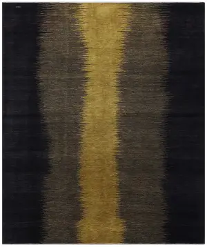 Persian-One of a Kind Gabbeh Black/Gold - 8' 2'' x 9' 7''