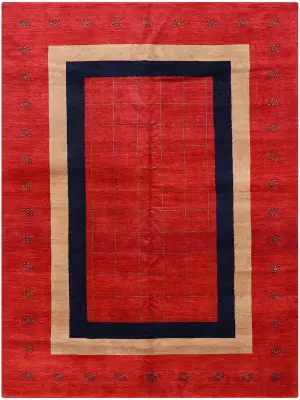 Persian-One of a Kind Gabbeh Lava - 8' 1'' x 11' 10''