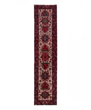 Persian-One of a Kind Gharajeh Red - 3' 3'' x 14' 1''