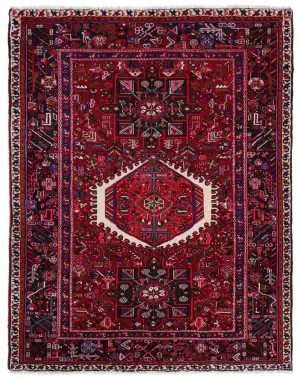 Persian-One of a Kind Gharajeh Navy - 4' 10'' x 6' 4''