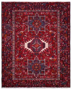 Persian-One of a Kind Gharajeh Red - 4' 11'' x 6' 5''