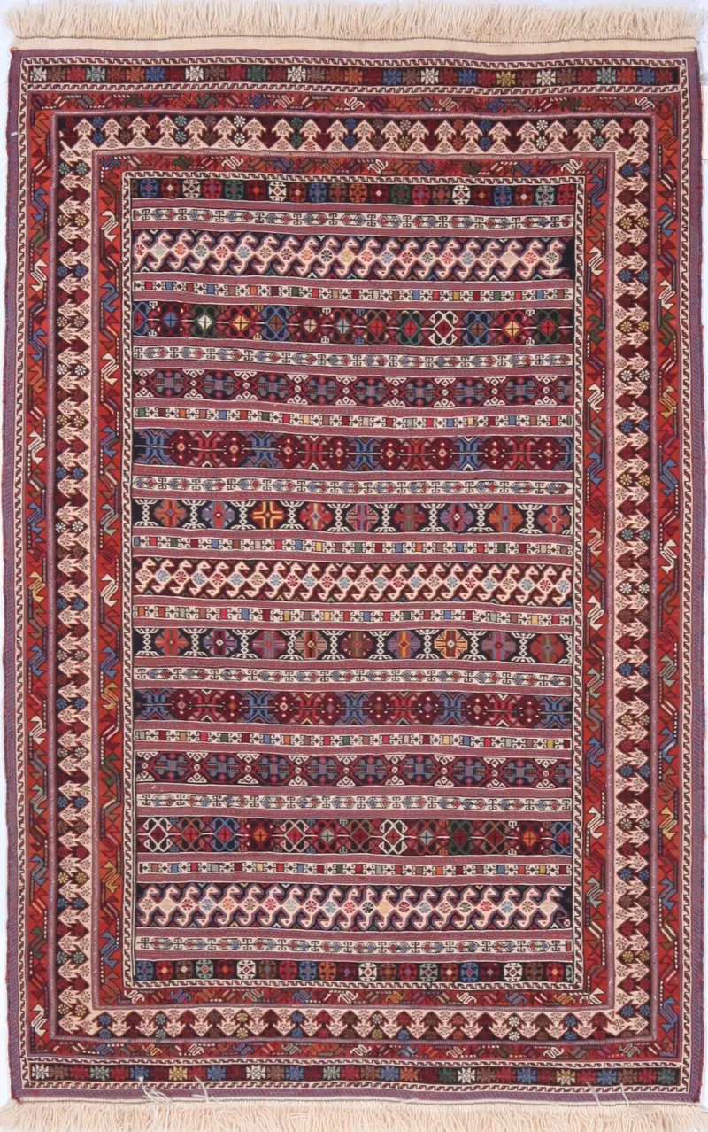 Persian-One of a Kind Ghashghai Multi  -  3' 4'' x  5' 2''