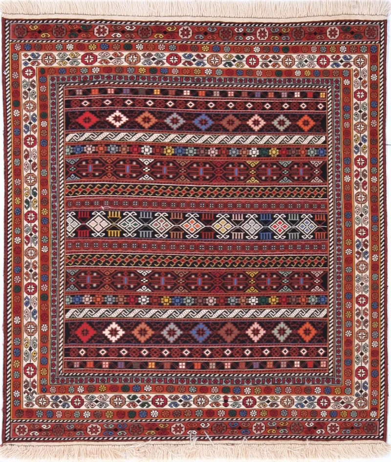 Persian-One of a Kind Ghashghai Multi  -  3' 3'' x  3' 6''
