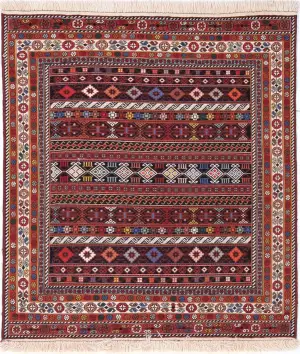 Persian-One of a Kind Ghashghai Multi - 3' 3'' x 3' 6''