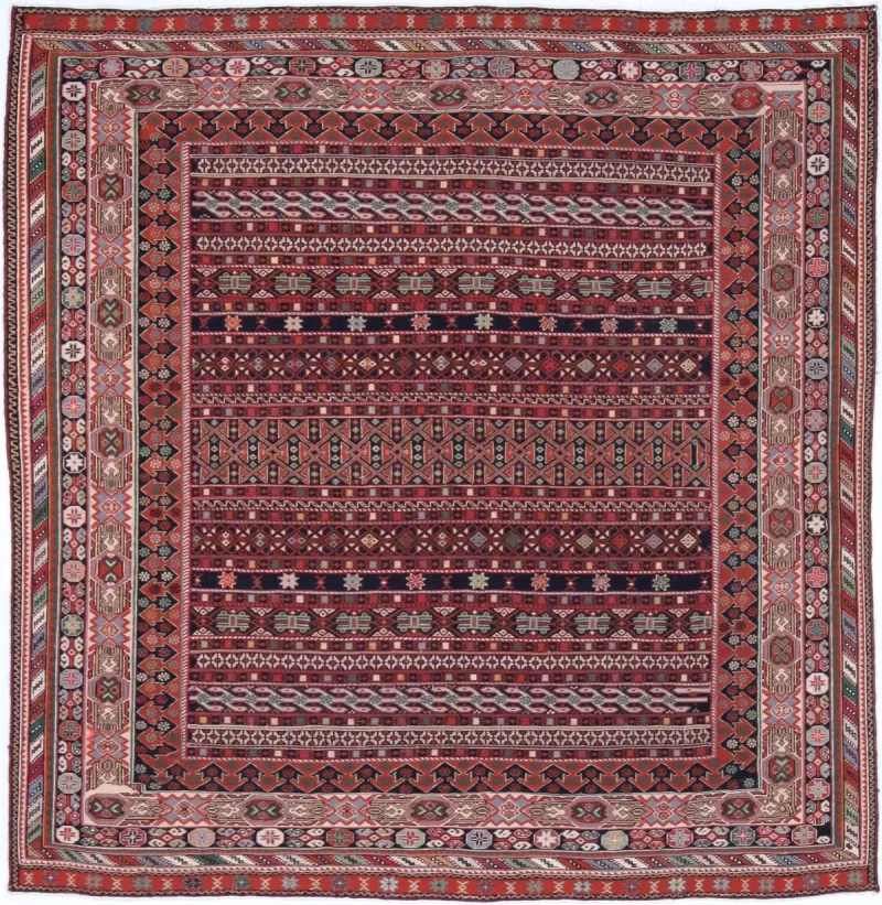 Persian-One of a Kind Ghashghai Multi  -  4' 8'' x  4' 9''