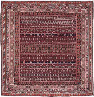 Persian-One of a Kind Ghashghai Multi - 4' 8'' x 4' 9''