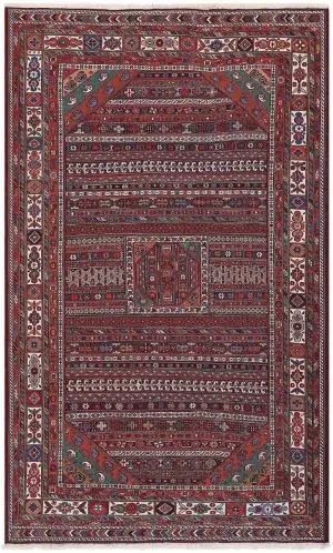 Persian-One of a Kind Ghashghai Red/Multi - 5' 1'' x 8' 3''