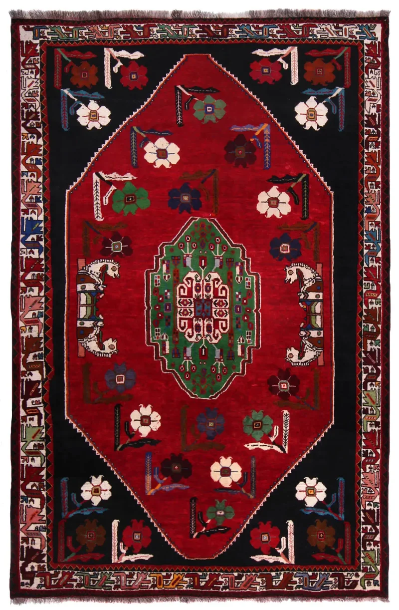 Persian-One of a Kind Ghashghai Red  -  5' 8'' x  8' 11''