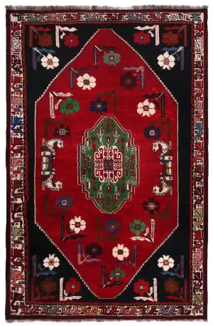 Persian-One of a Kind Ghashghai Red - 5' 8'' x 8' 11''