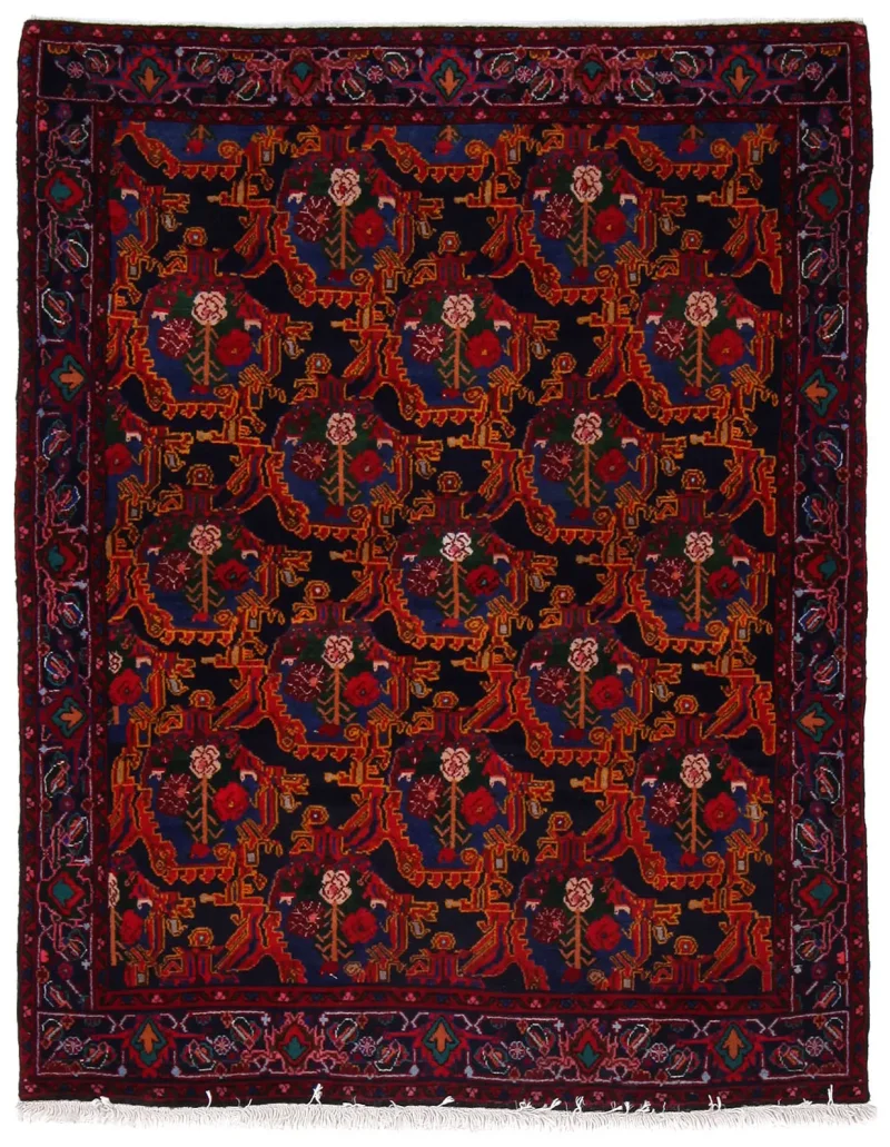 Persian-One of a Kind Gholtogh Navy  -  4' 1'' x  5' 2''
