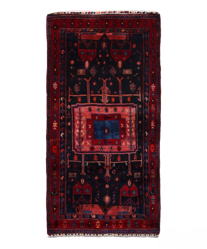 Persian-One of a Kind Gholtogh Navy  -  4' 2'' x  8' 3''
