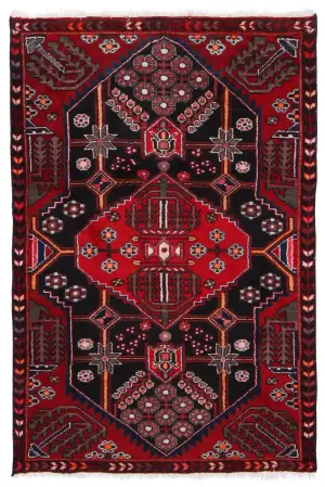 Persian-One of a Kind Hamedan Red - 3' 4'' x 5'