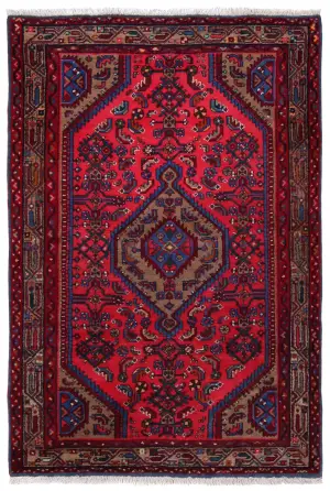 Persian-One of a Kind Hamedan Red - 3' 5'' x 5' 1''